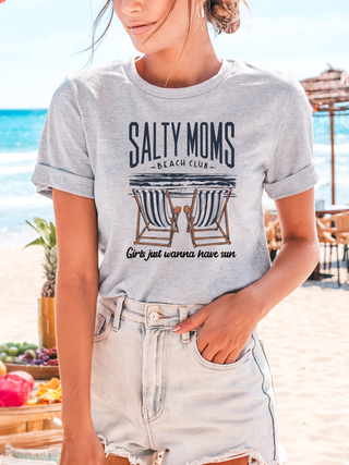 Salty Moms Beach Club Tee