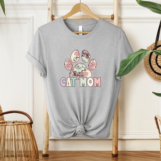 Floral Cat Mom | Tee