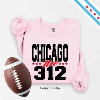 Chicago Bold Black-Red Sweatshirt
