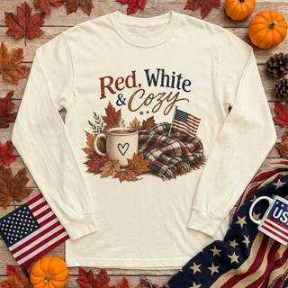 Red White and Cozy Long Sleeve