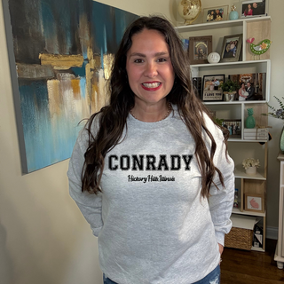 Conrady Hickory HIlls in Bold Black Sweatshirt