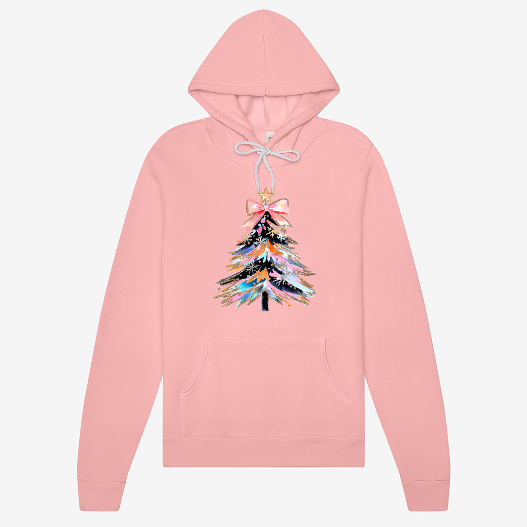 Glitter. Pink Tree- Hoodie MadreForte LLC