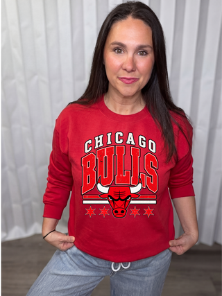 Chicago Basketball Bulls Graphic Crew Sweatshirt