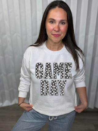 Polka Dot Game Day Sweatshirt