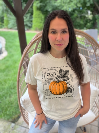 Vintage Cozy Pumpkin Postmark Tee