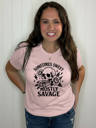 Sometimes Sweet Mostly Savage Trending Tee