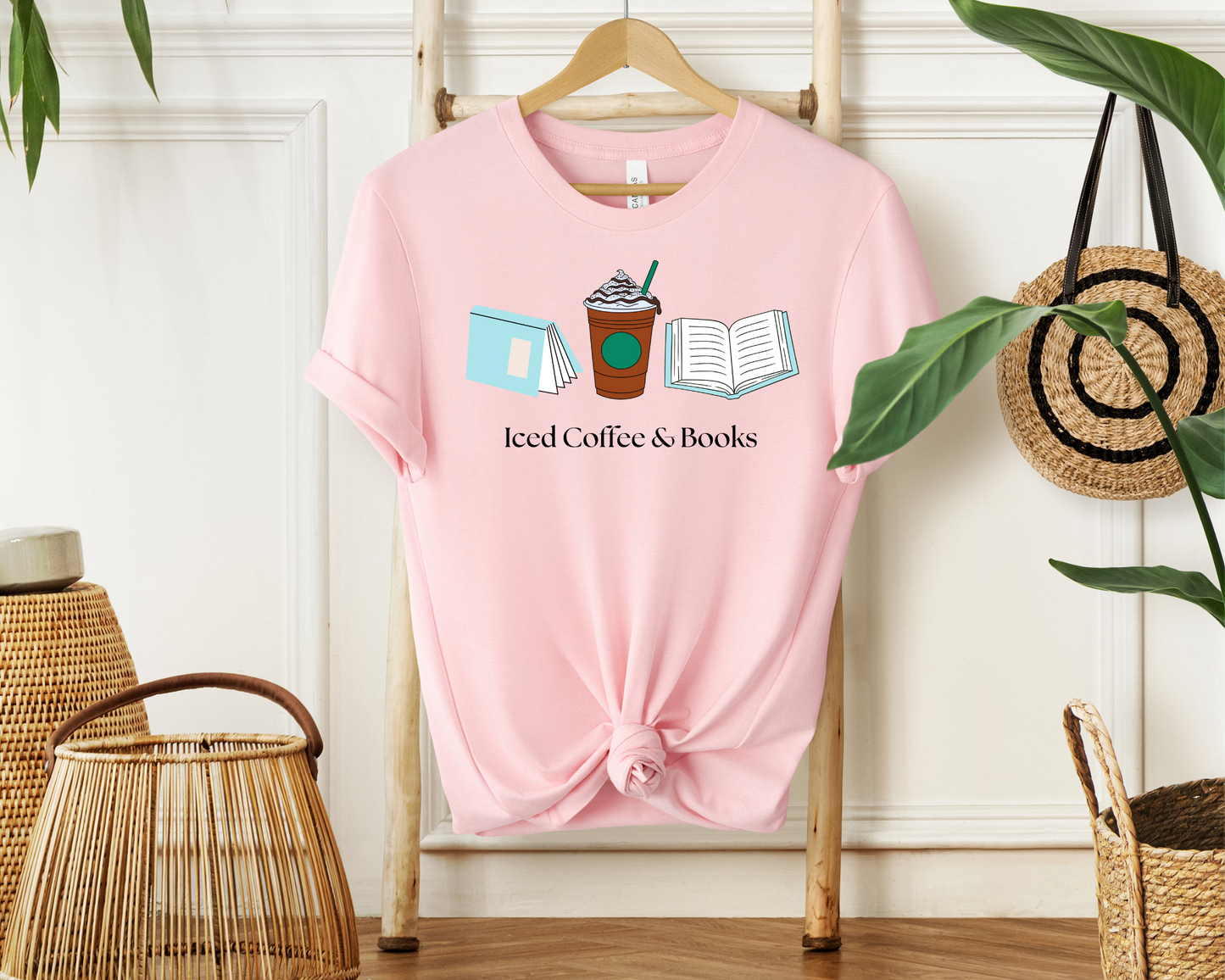 Iced Coffee & Books | Sweatshirt or Tshirt MadreForte LLC