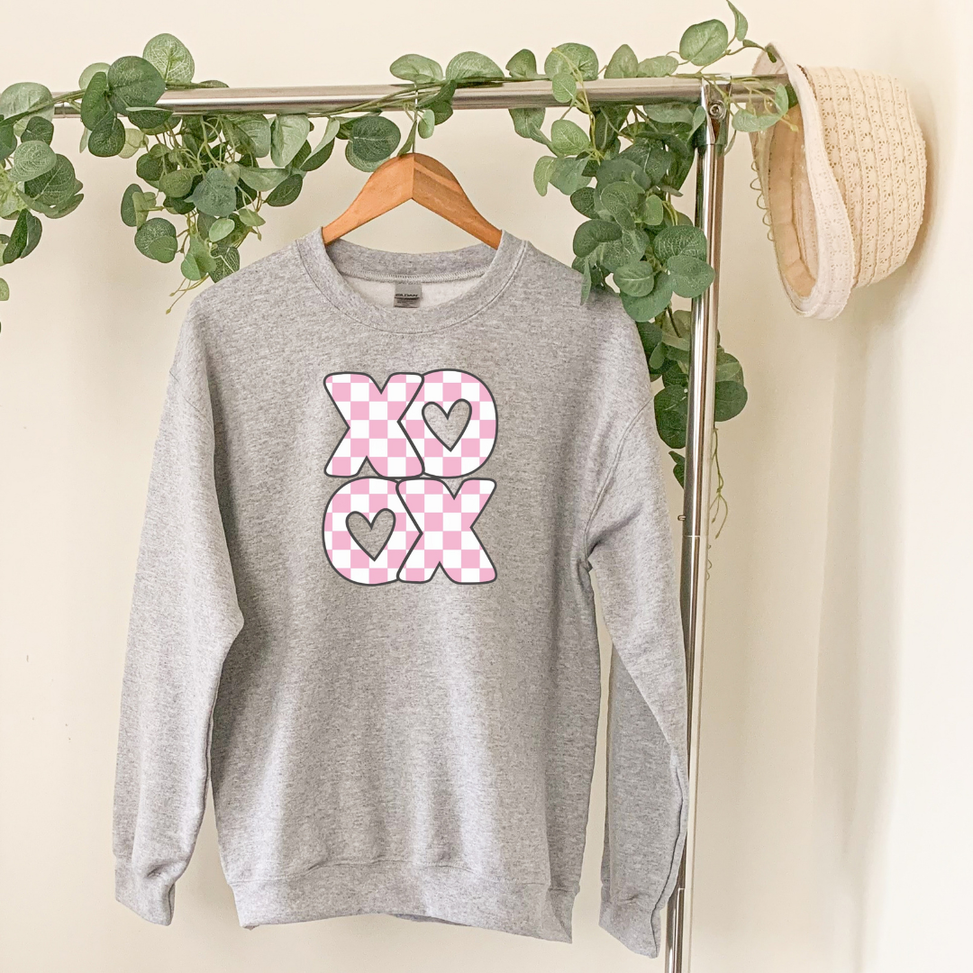 XoXo Checkered |T-Shirt or Sweatshirt MadreForte LLC