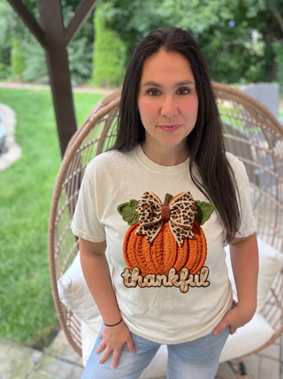 Thankful Faux Crochette Tee