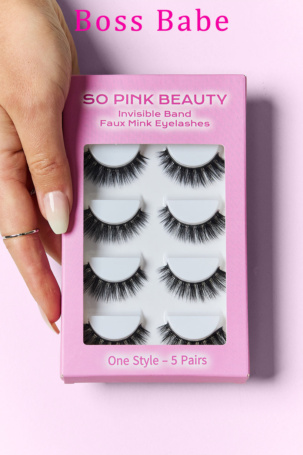 SO PINK BEAUTY Faux Mink Eyelashes 5 Pairs MadreForte LLC