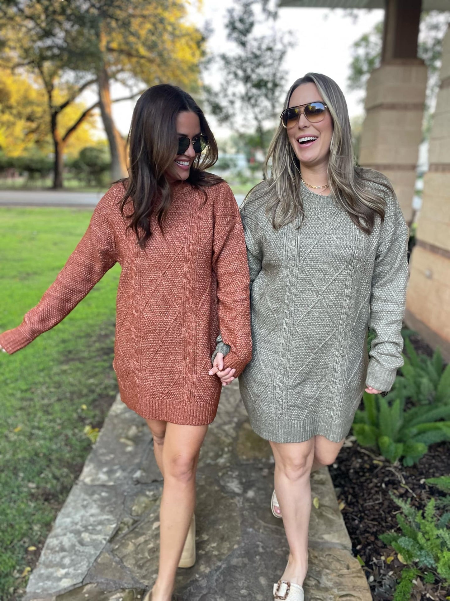 PREORDER: So Delightful Cable Knit Sweater Dress in Four Colors MadreForte LLC