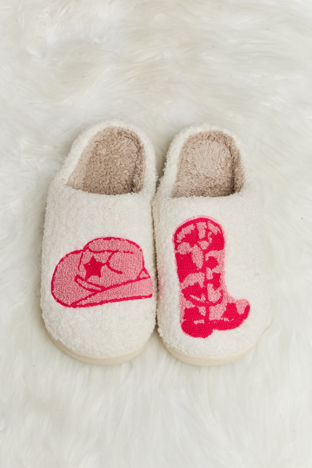 Melody Printed Plush Slide Slippers MadreForte LLC