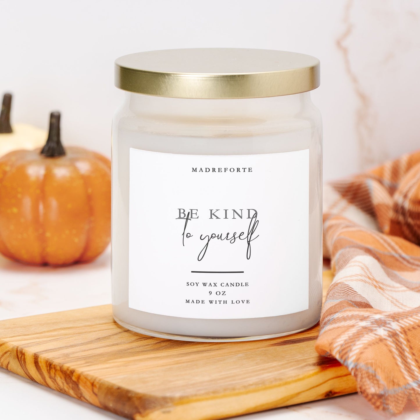 Be Kind To Yourself, Candle Apothecary Jar 9oz MadreForte LLC