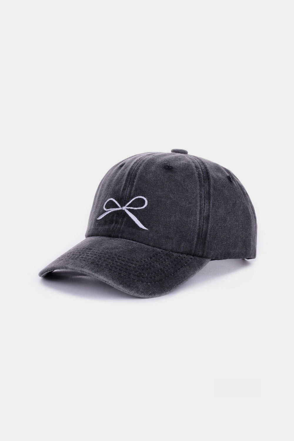 Zenana Bow Embroidered Washed Cotton Caps MadreForte LLC