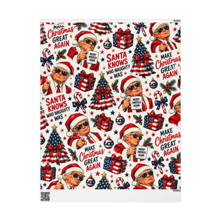 Patriotic Funny Trump Christmas Wrapping Paper