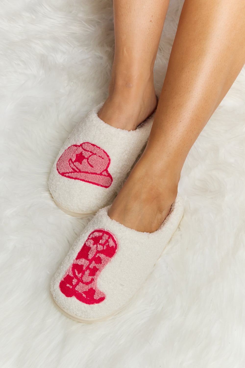 Melody Printed Plush Slide Slippers MadreForte LLC