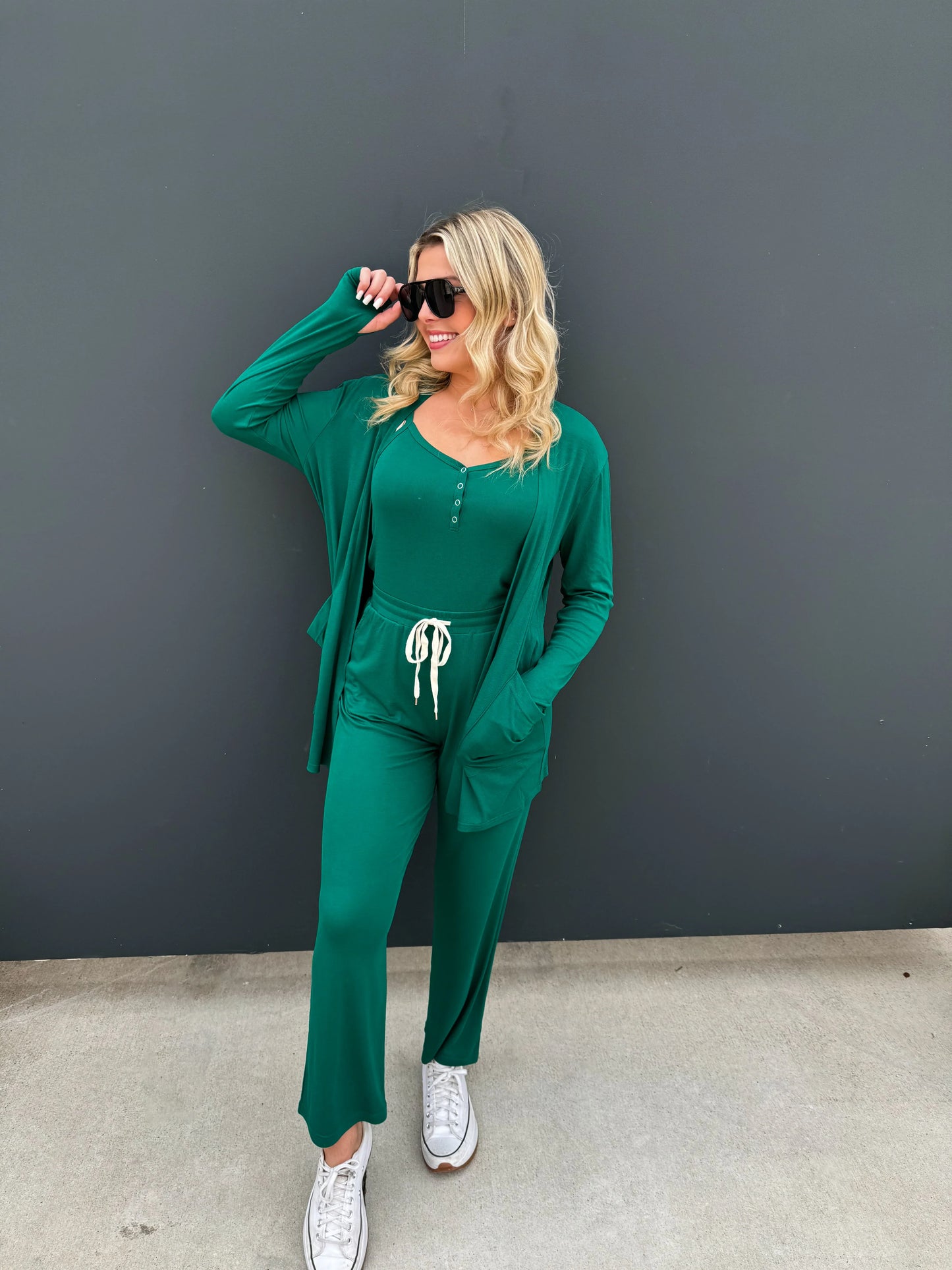 PREORDER: Soft Landing Romper and Cardigan Set in Five Colors MadreForte LLC