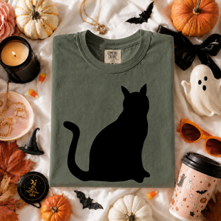 Black Cat Halloween Graphic Tee