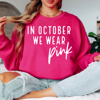 In October We Wear Pink sweatshirt