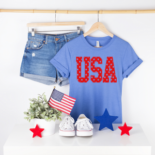Distressed USA (Red) Tee
