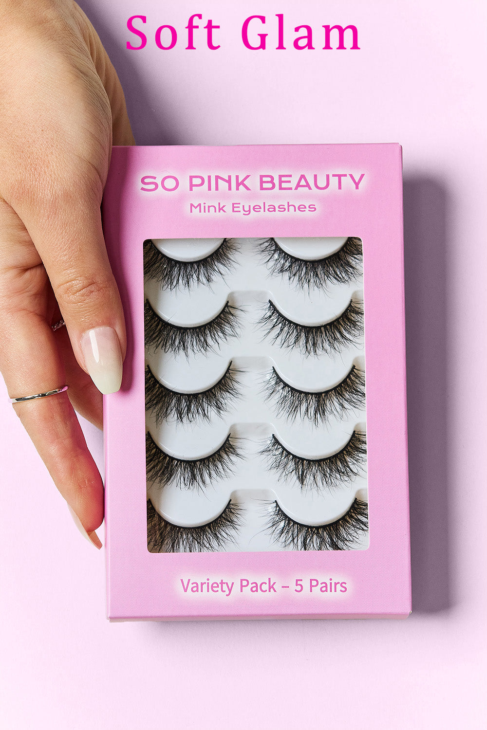 SO PINK BEAUTY Mink Eyelashes 5 Pairs MadreForte LLC