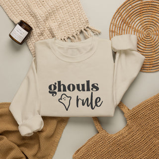 Ghouls Rule Embroidered Sweatshirt