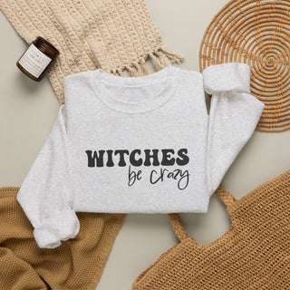 Witches Be Crazy Embroidered Sweatshirt