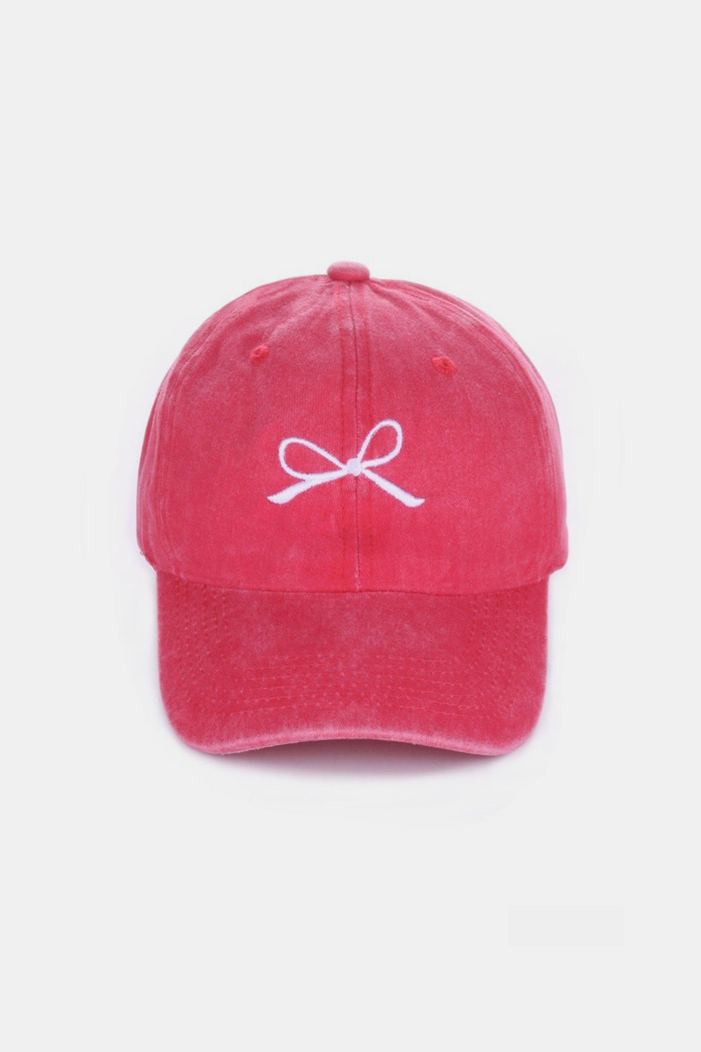 Zenana Bow Embroidered Washed Cotton Caps MadreForte LLC