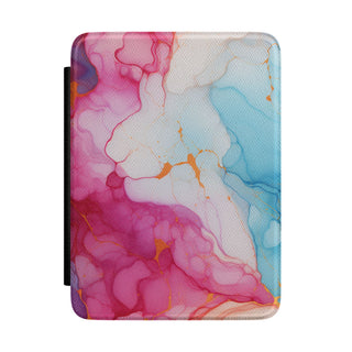 Marble Watercolor Pink Blue Abstract Kindle Case