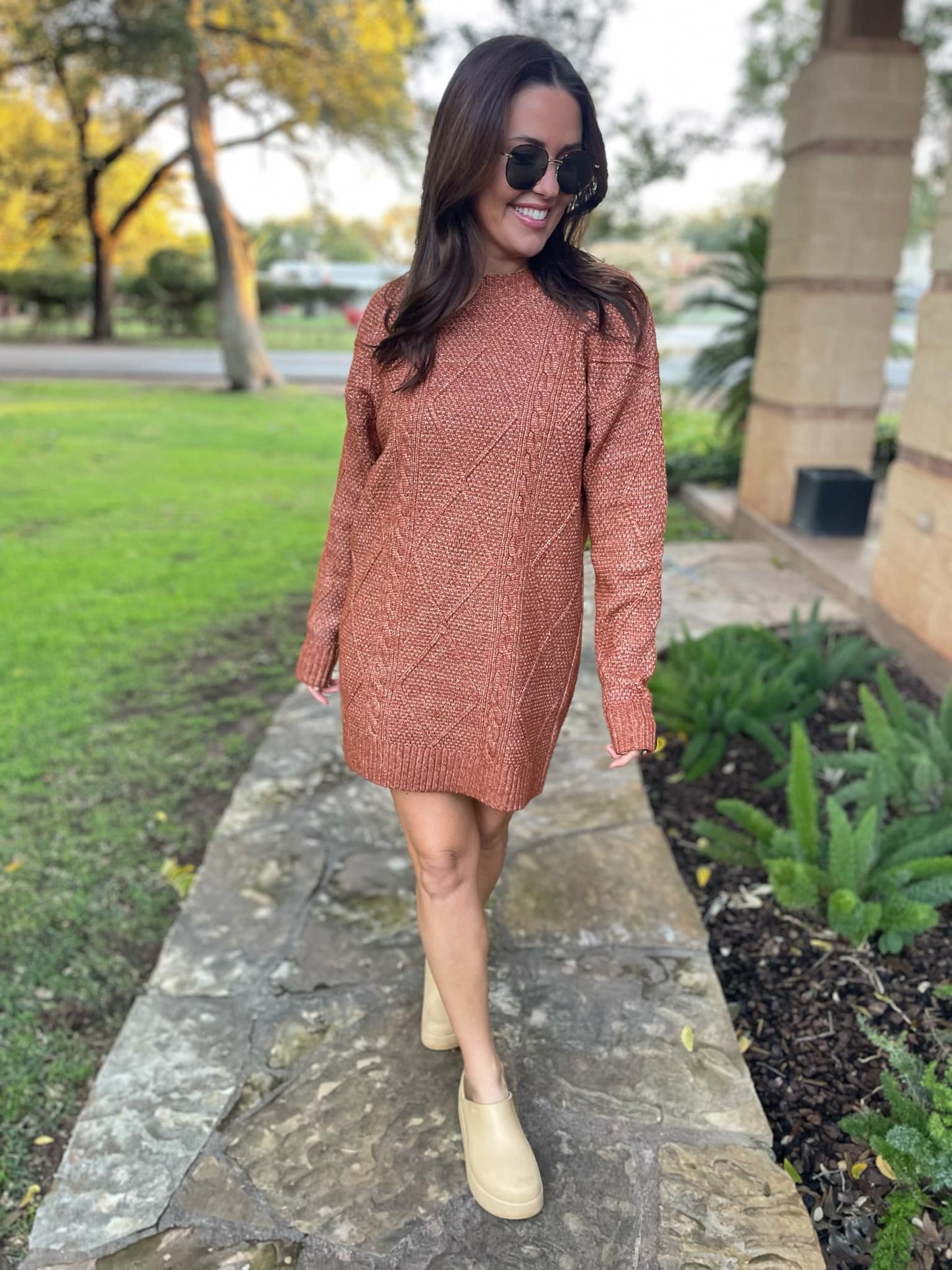 PREORDER: So Delightful Cable Knit Sweater Dress in Four Colors MadreForte LLC