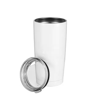 White 18.5 oz. (547 mL) tumbler Stainless steel