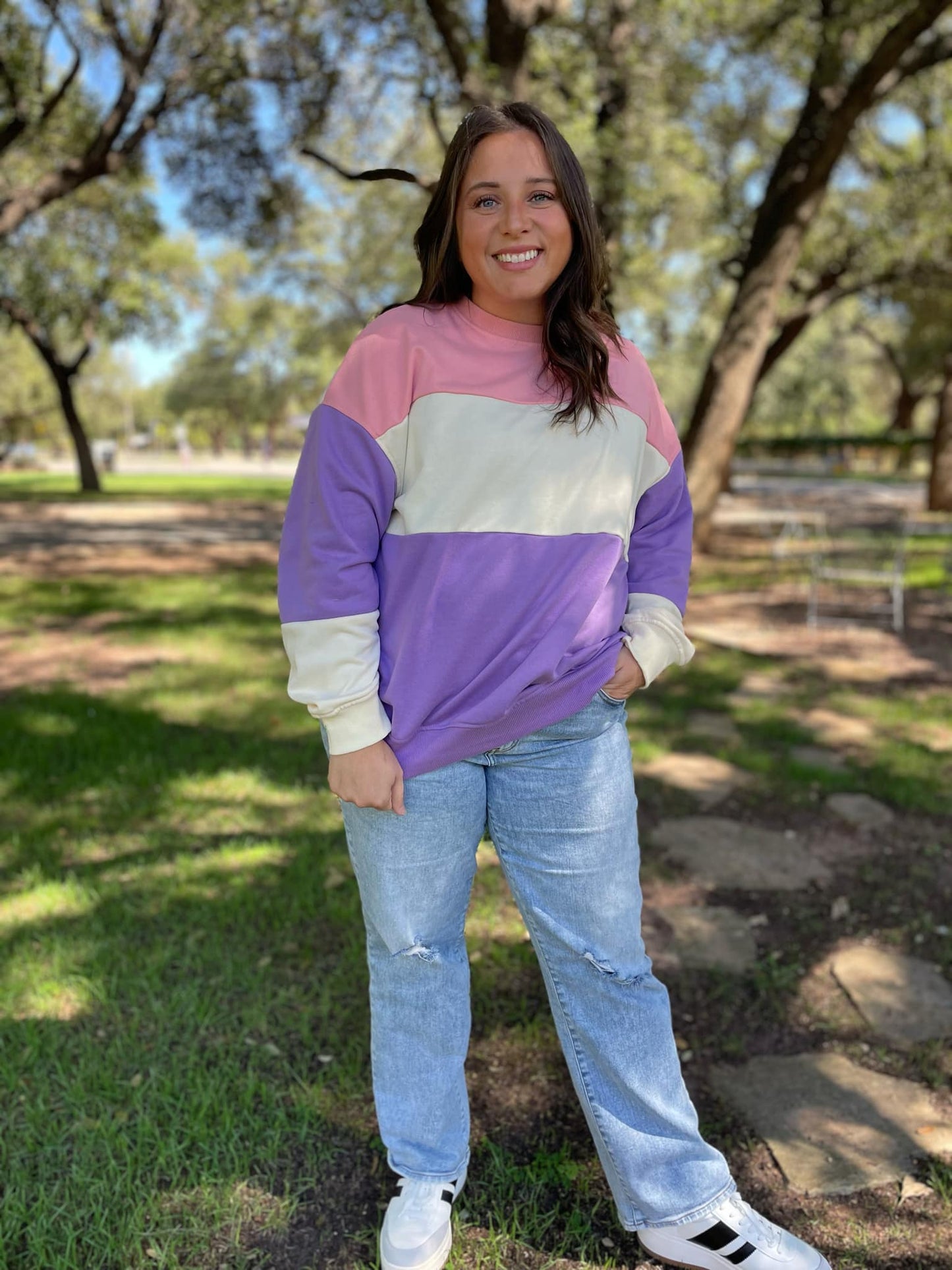 Finnley Colorblock Pullover in Four Colors MadreForte LLC