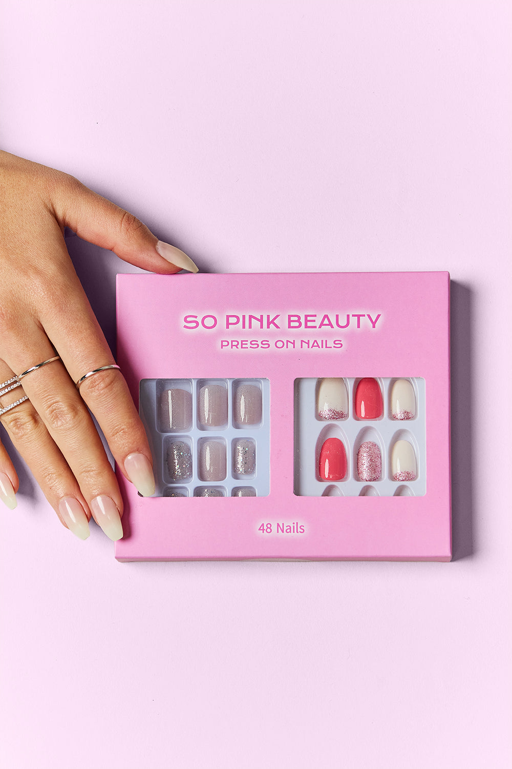 SO PINK BEAUTY Press On Nails 2 Packs MadreForte LLC