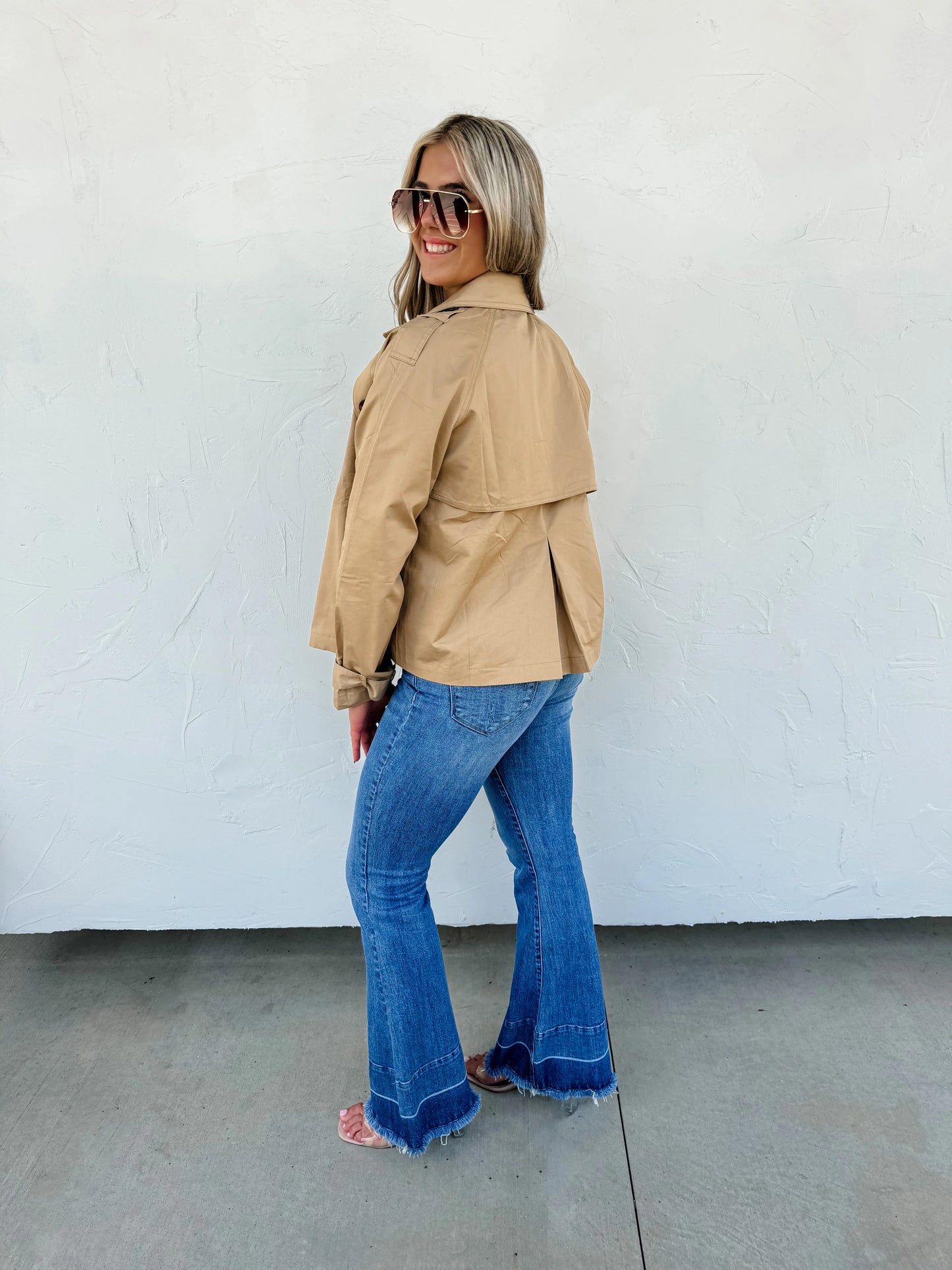 PREORDER: Rossi Crop Trench Coat in Four Colors MadreForte LLC