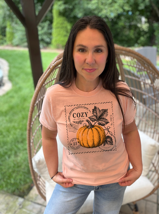 Vintage Cozy Pumpkin Postmark Tee
