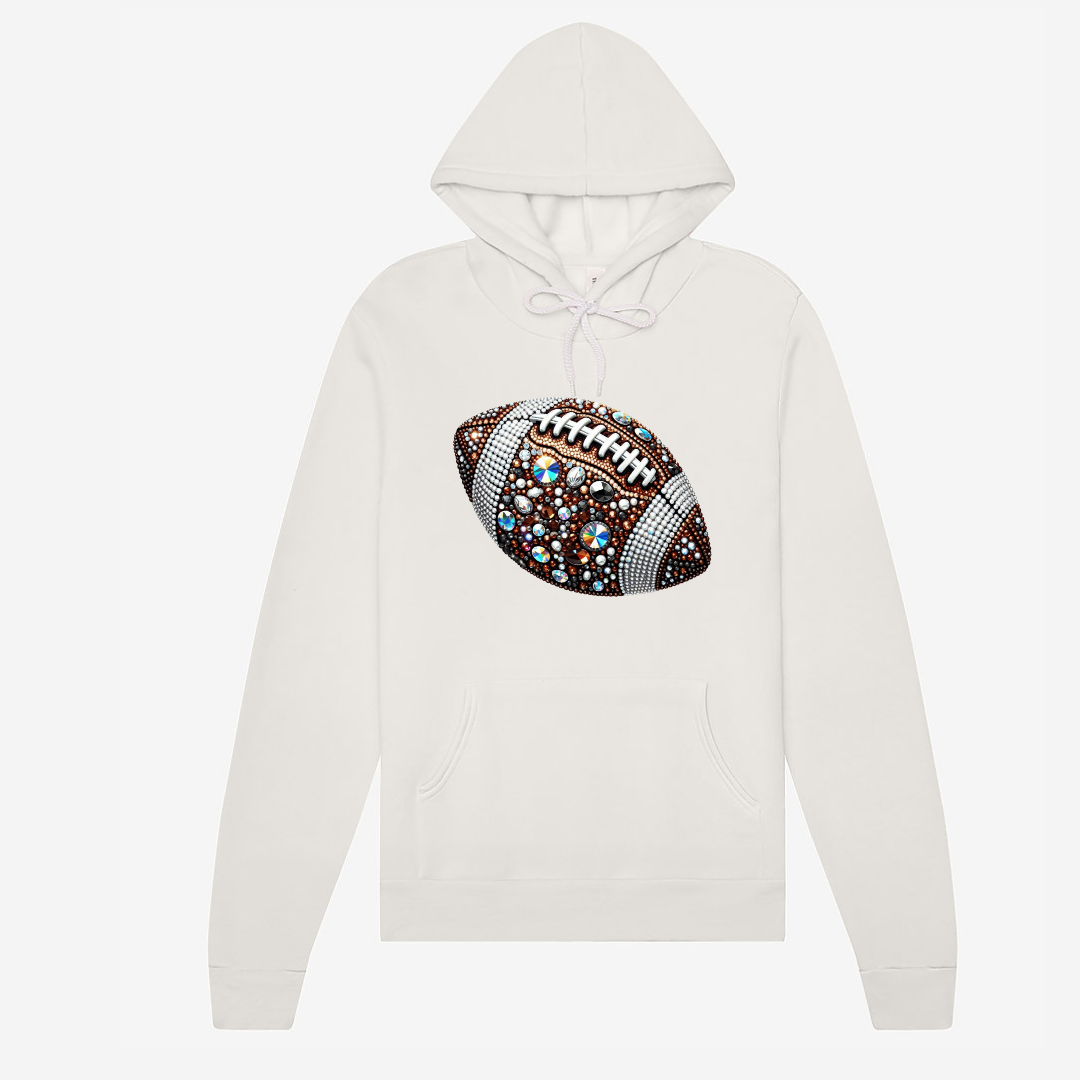 Rhinestone Football| Sweatshirt or Hoodie MadreForte LLC