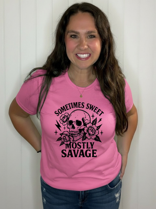 Sometimes Sweet Mostly Savage Trending Tee