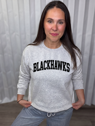 Bold Blackhawks Graphic Crew Sweatshirt
