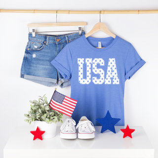 Distressed USA (White) Tee
