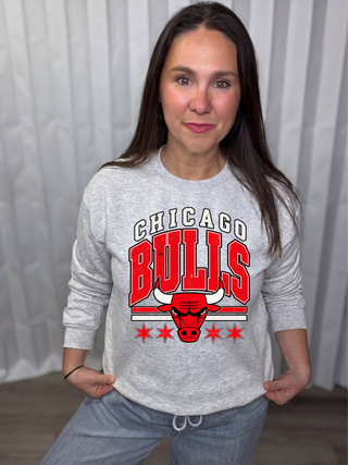 Chicago Basketball Bulls Graphic Crew Sweatshirt