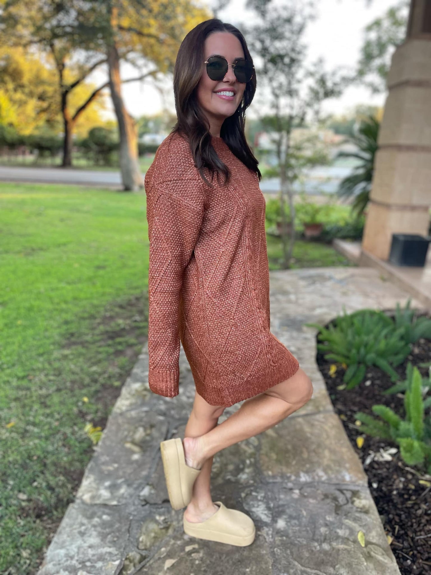 PREORDER: So Delightful Cable Knit Sweater Dress in Four Colors MadreForte LLC