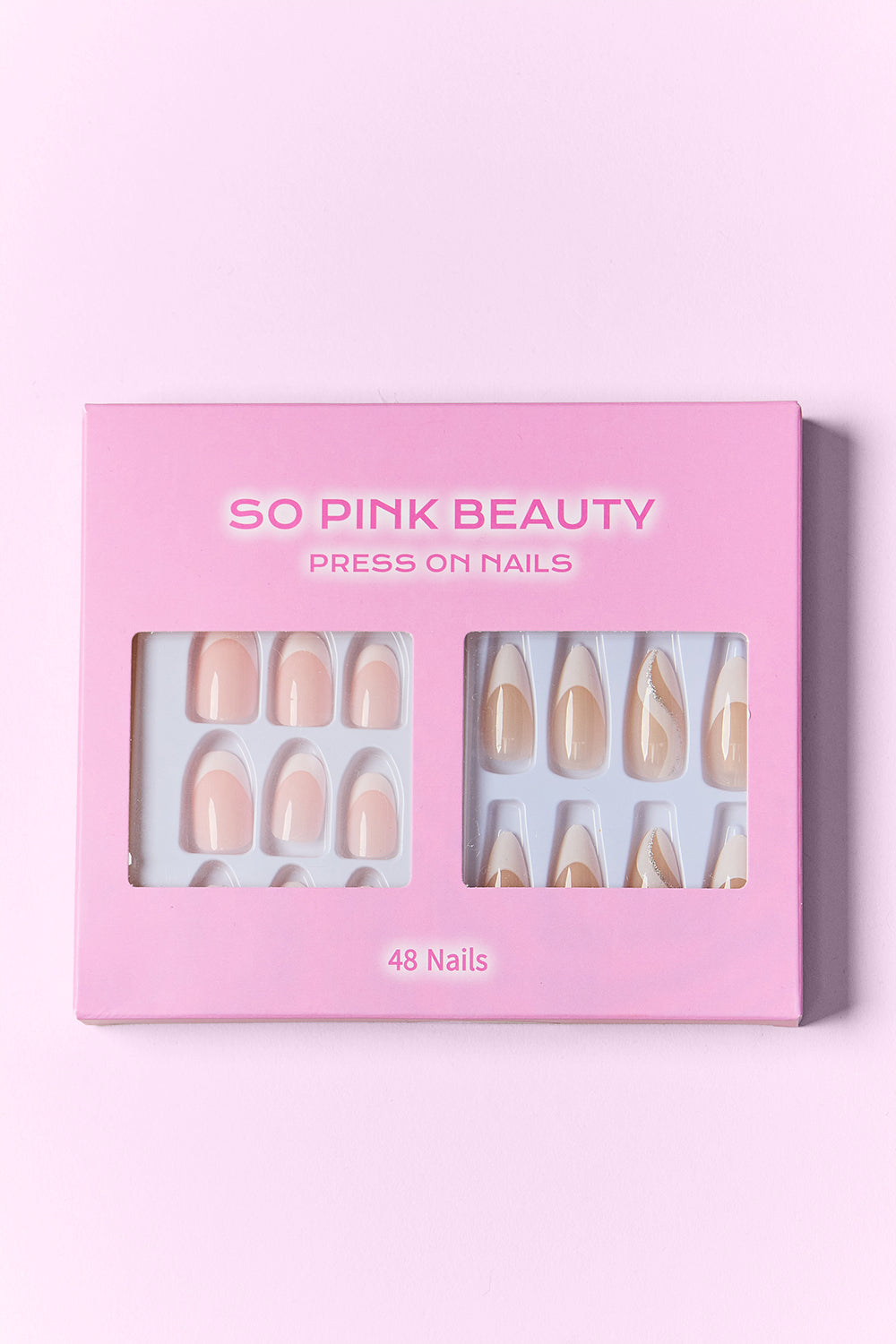 SO PINK BEAUTY Press On Nails 2 Packs MadreForte LLC