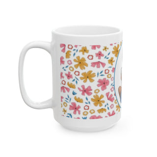 Love Yourself Floral Ceramic Mug  15oz