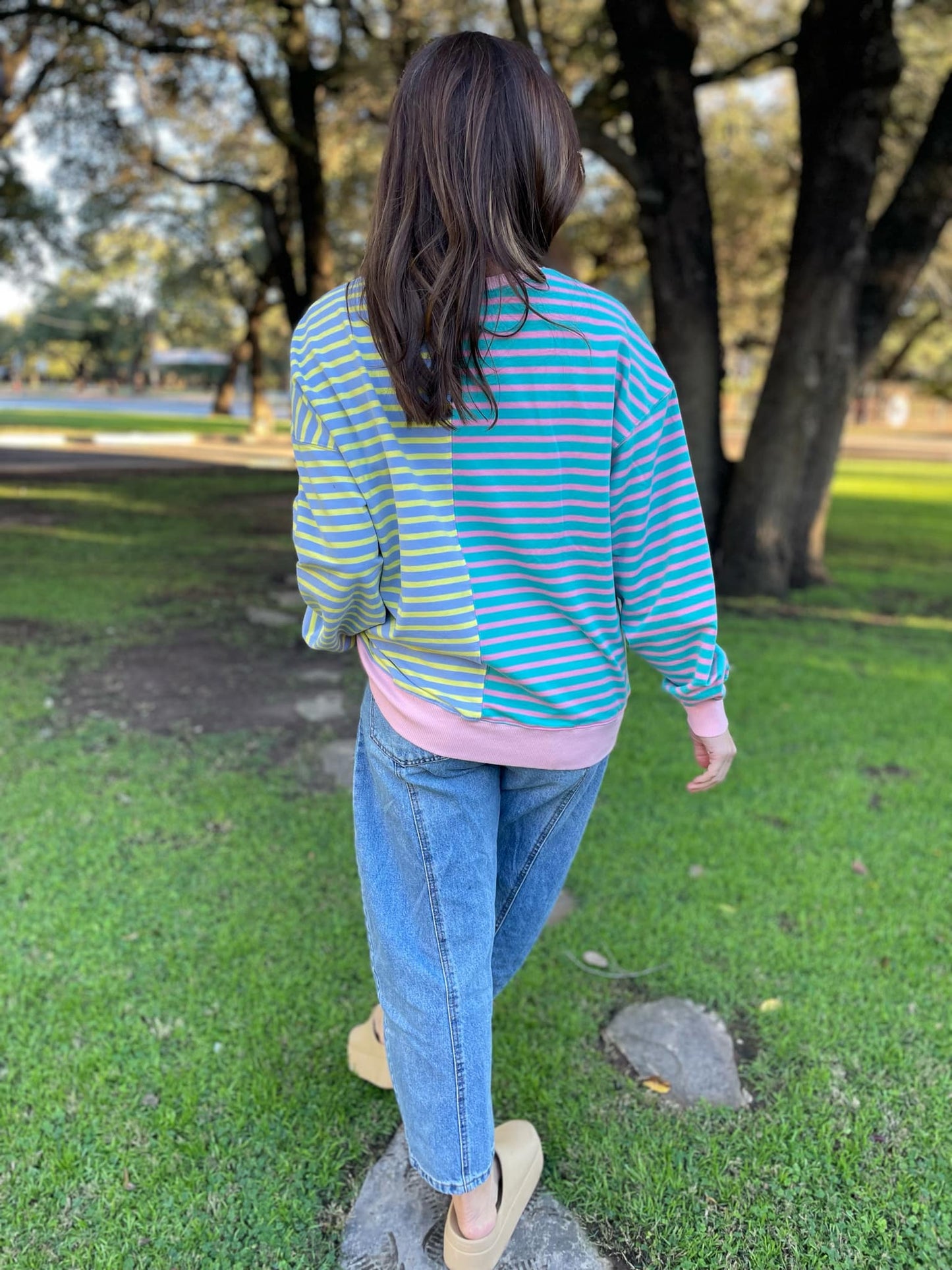 PREORDER: Step By Step Stripe Sweatshirt in Four Colors MadreForte LLC