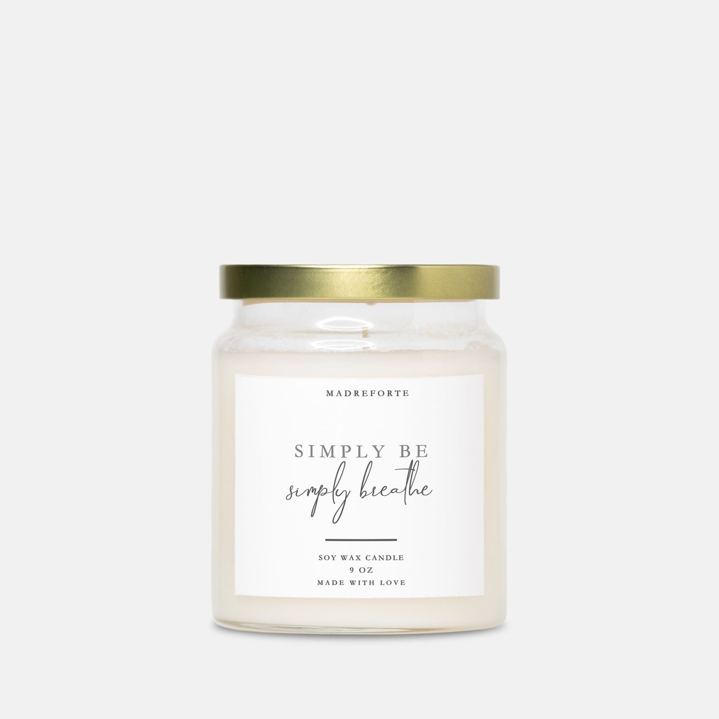 Simply Breathe, Candle Apothecary Jar 9oz MadreForte LLC