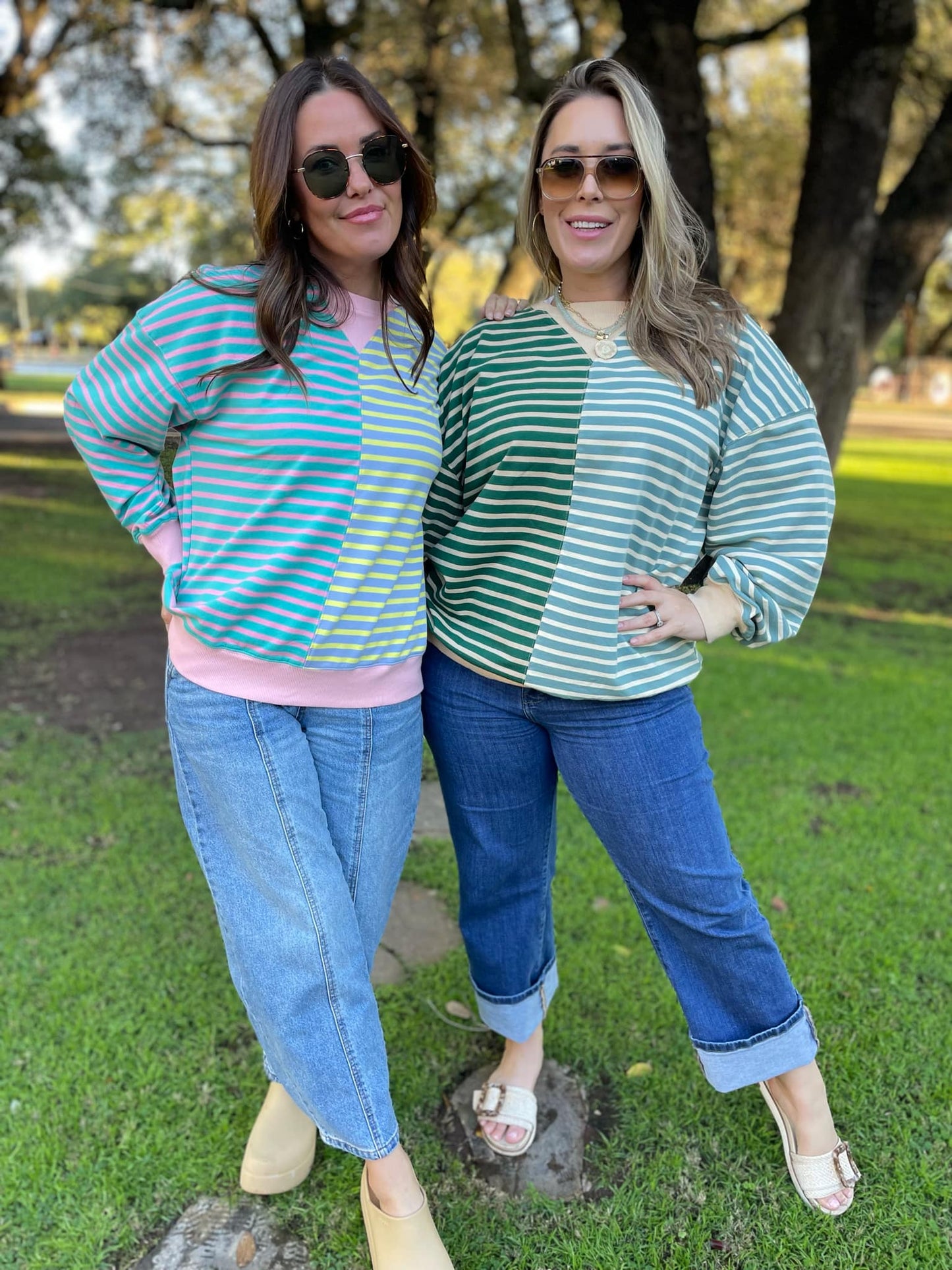 PREORDER: Step By Step Stripe Sweatshirt in Four Colors MadreForte LLC