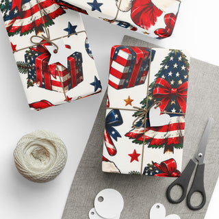 Patriotic Funny Trump Christmas Wrapping Paper