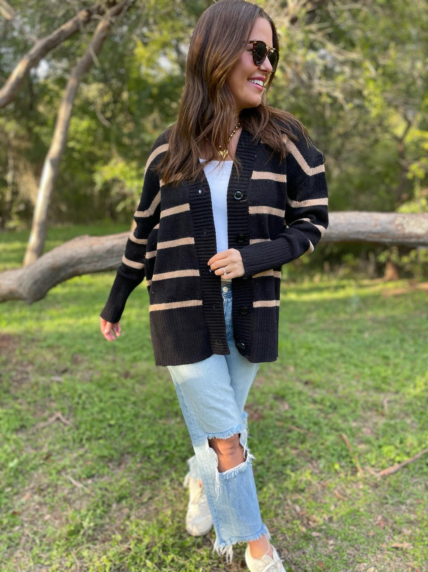 PREORDER: Brooks Striped Cardigan MadreForte LLC