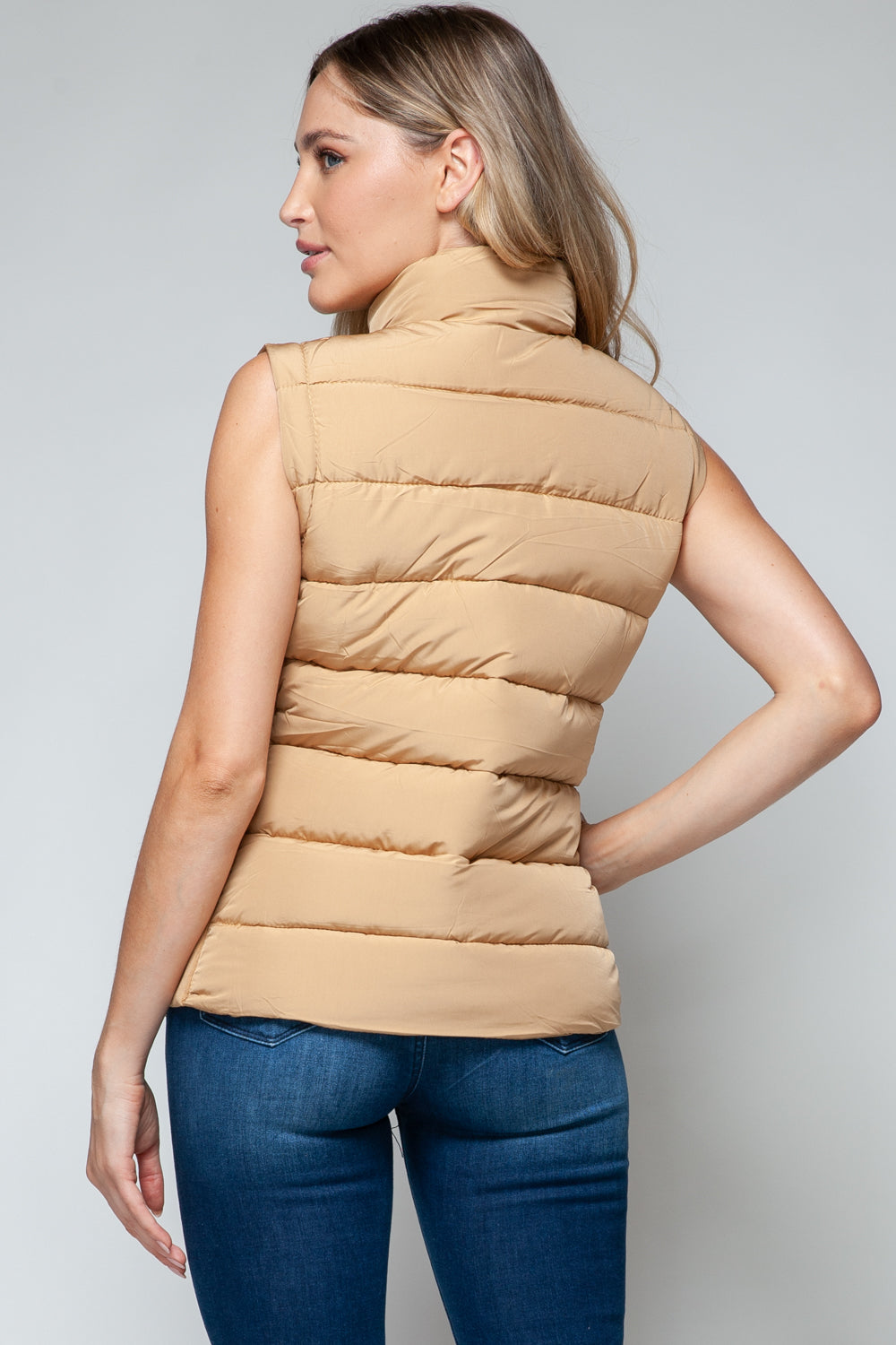 Snobbish Zip Up Turtleneck Vest with Pockets MadreForte LLC