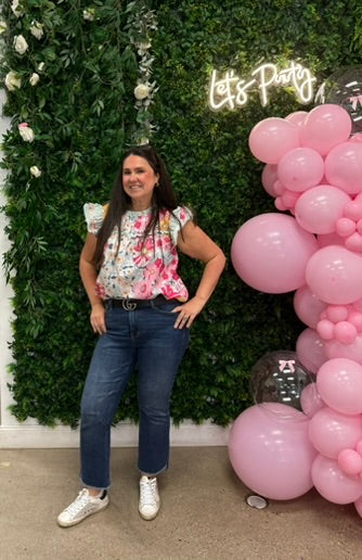 Too Fab to Care Ruffled High Neck Floral Blouse